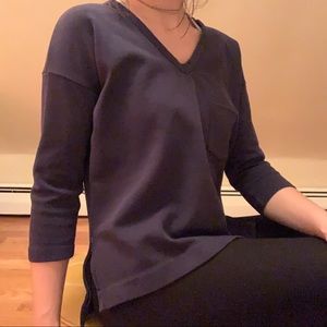 Madewell Pique Sweater Top sz Small